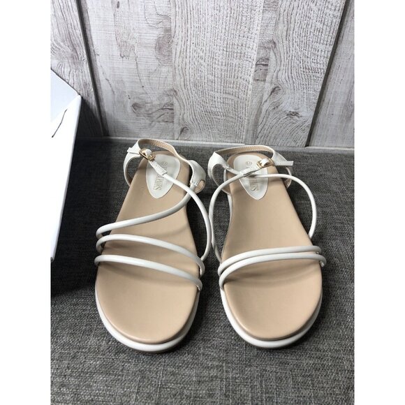 Dream Pairs Womens Sandals Size 8.5 Ivory Flat Criss Cross Strappy Summer Cruise - Picture 5 of 8